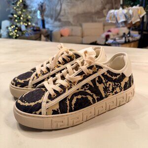 Versace Greca Jacquard Canvas Sneakers